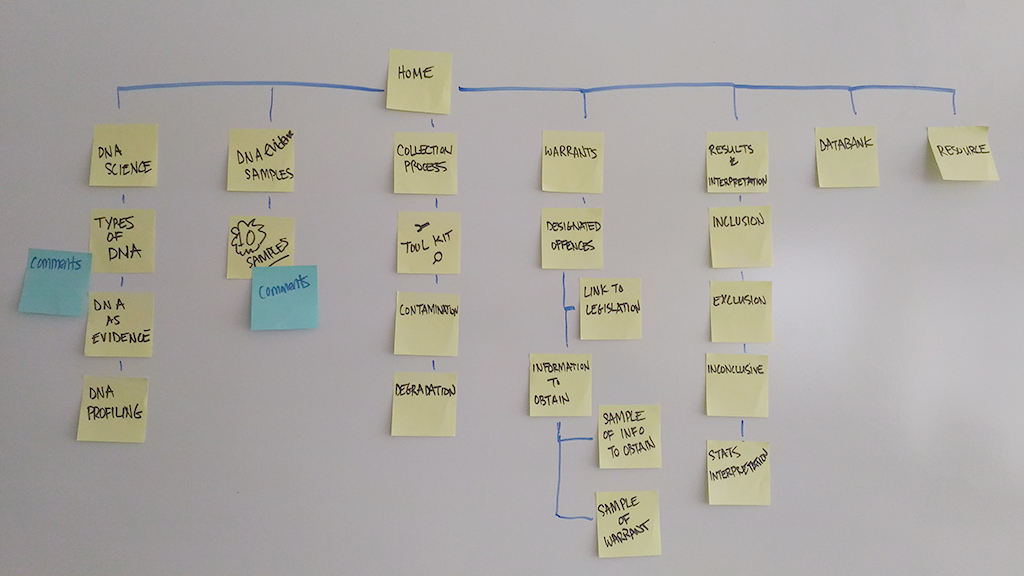 DNA website information architecture