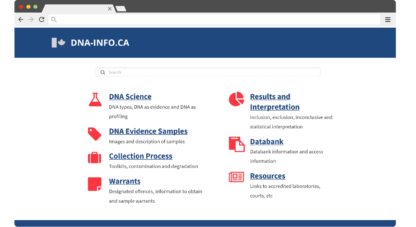 Screenshot of DNA-info.ca